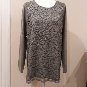 Chico's Lace Front Sweater